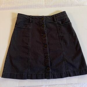 H&M Divided Denim Mini Black Skirt Size 2